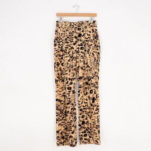 NWT JUICY COUTURE Velour Leopard Print Straight Leg Lounge Pant Size S